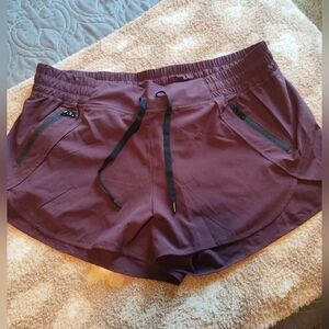 Zyia‎ Plum Fierce Zipper Pocket Running Shorts